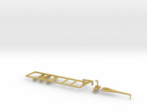1/64 30' Double Header Trailer- Frame and Hitch in Tan Fine Detail Plastic
