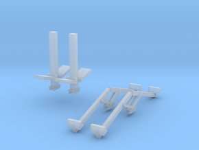 1/64 Double Header Trailer- Header Stands in Clear Ultra Fine Detail Plastic