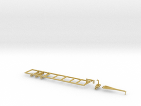 1/64 40' Double Headed Trailer- Frame and Hitch in Tan Fine Detail Plastic