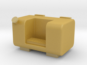 1/64 Square Fuel Tank for trucks in Tan Fine Detail Plastic