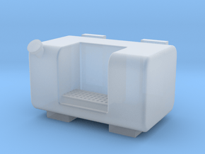 1/64 Square Fuel Tank for trucks in Clear Ultra Fine Detail Plastic