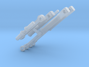 1/64 Wheel Loader-mid frame-long reach-cylinders in Tan Fine Detail Plastic