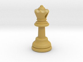 PENDANT : CHESS QUEEN (small - 32.6mm) in Tan Fine Detail Plastic