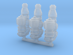Miniature scale - Frost Cannon (3pc) in Clear Ultra Fine Detail Plastic