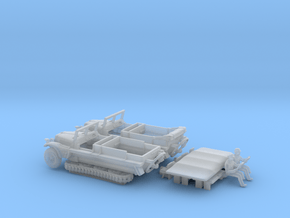 1:100 - Sd.Kfz 10  Half-Track  (2 pack) in Clear Ultra Fine Detail Plastic