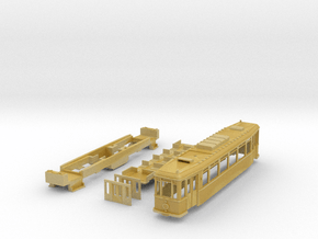 MÜBAG Vierachser Straßenbahn in Tan Fine Detail Plastic