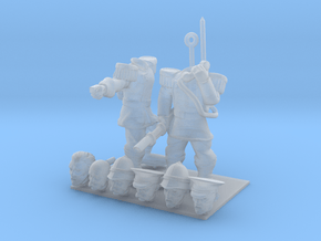 28mm Heroic Scale Officer and Comms Sergeant in Clear Ultra Fine Detail Plastic