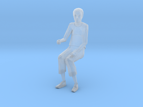 1:120 Sitting woman figure in Clear Ultra Fine Detail Plastic