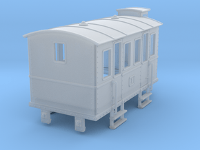 HOe-wagon02 - Crate of passenger wagon in Clear Ultra Fine Detail Plastic