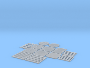 OviMob02 - Sewer plates in Clear Ultra Fine Detail Plastic