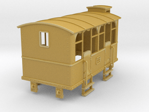 HOe-wagon04 - Crate of passenger wagon N°2 in Tan Fine Detail Plastic