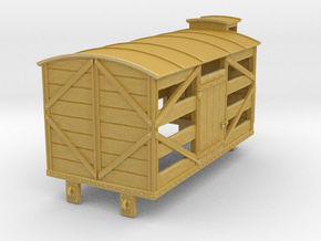 HOe-wagon05 - Openwork wagon crate in Tan Fine Detail Plastic
