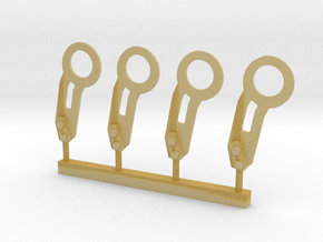 Tow Hook 4 pcs Set - 1/10 in Tan Fine Detail Plastic