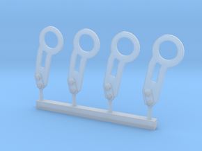 Tow Hook 4 pcs Set - 1/10 in Clear Ultra Fine Detail Plastic