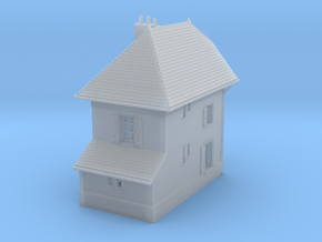 ZBay04 - Barrier Guard House right in Clear Ultra Fine Detail Plastic
