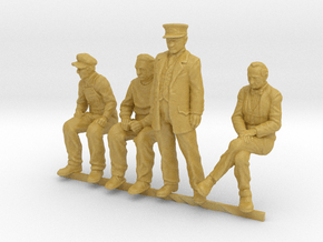 HO scale Figures 4 pack in Tan Fine Detail Plastic