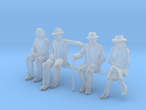  HO seated Figures in Clear Ultra Fine Detail Plastic