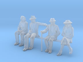  HO seated Figures in Clear Ultra Fine Detail Plastic