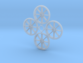 1:32 Hawaiian Cane Car Wheels in Clear Ultra Fine Detail Plastic