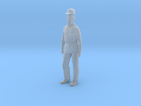 1:20.32 scale Fred with baseball hat in Clear Ultra Fine Detail Plastic