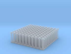 1:24 Conical Rivet Set (Size: 1") in Clear Ultra Fine Detail Plastic
