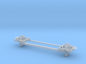 1:32 Road Machines Monorail Basic Frame in Clear Ultra Fine Detail Plastic