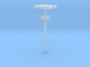 1/160 - DSB Stations lampe (dobbelt) med stations  in Clear Ultra Fine Detail Plastic
