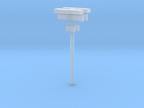 1/160 - DSB Stations lampe (dobbelt) med skilt og  in Clear Ultra Fine Detail Plastic