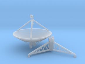 Parabolic antenna (210 cm) 1/32. in Clear Ultra Fine Detail Plastic