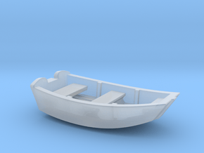 Dinghy Boat S Scale in Clear Ultra Fine Detail Plastic