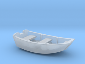 Dinghy Boat O Scale Classic in Clear Ultra Fine Detail Plastic