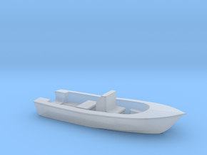 Center Console Fishing Boat N Scale in Clear Ultra Fine Detail Plastic
