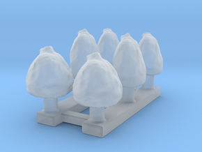 Garbage Bags S scale 6 Pack in Clear Ultra Fine Detail Plastic