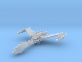 Klingon D5 Class wings up in Clear Ultra Fine Detail Plastic