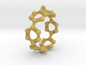 Pendant- Molecule- Carbon Nanoring in Tan Fine Detail Plastic