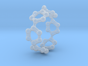 Pendant- Molecule- Carbon Nanoring in Clear Ultra Fine Detail Plastic