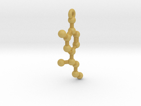 Pendant- Molecule- Epinephrine (Adrenaline) in Tan Fine Detail Plastic