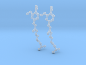 Earrings (Pair)- Molecule- Capsaicin in Clear Ultra Fine Detail Plastic