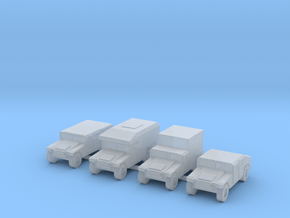 1/200 scale Humvee HMMWV Hummer H1 4 types in Clear Ultra Fine Detail Plastic