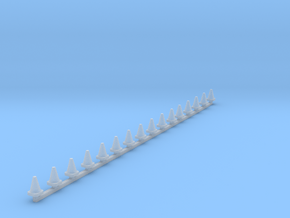 1:160 Spur N scale traffic cone Leitkegel Pylone in Clear Ultra Fine Detail Plastic