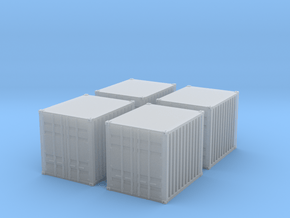 1:160 10 ft container 4 Baucontainer in Clear Ultra Fine Detail Plastic