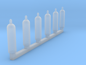1:160 propane gasbottle Propan Gasflaschen in Clear Ultra Fine Detail Plastic