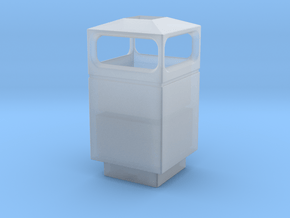 1/35 Trash Can #1 Square Single MSP35-036a in Clear Ultra Fine Detail Plastic