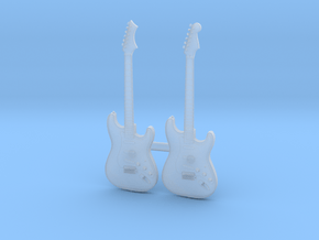 1/35 Stratocaster guitar 2x MSP35-078 in Clear Ultra Fine Detail Plastic