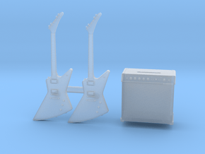 1/35 Gibson Explorer 2x and Amp MSP35-080 in Clear Ultra Fine Detail Plastic