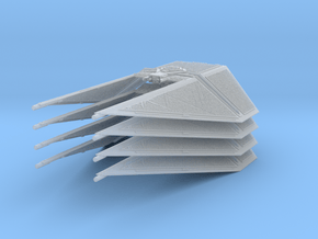 1/144 TIE Interceptor Wing Set of 4 in Clear Ultra Fine Detail Plastic