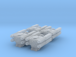 Quad Cannon Upscaled 2X Assembly Of Four in Clear Ultra Fine Detail Plastic