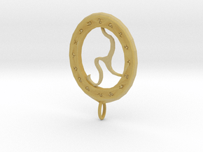 Rune Medallion in Tan Fine Detail Plastic