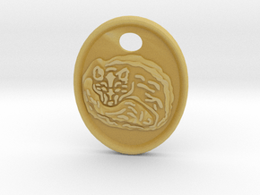Fox Medallion in Tan Fine Detail Plastic