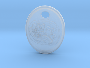 Fox Medallion in Clear Ultra Fine Detail Plastic